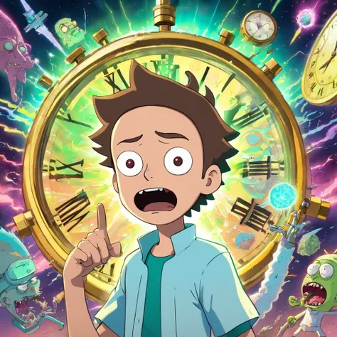 title: "Chronological chaos"

Sinopse: In the episode "Chronological chaos" de Rick and Morty, a crazy new invention by Rick accidentally messes up the entire time continuum, leading to a chaotic collision of different timelines. The narrative begins when ...