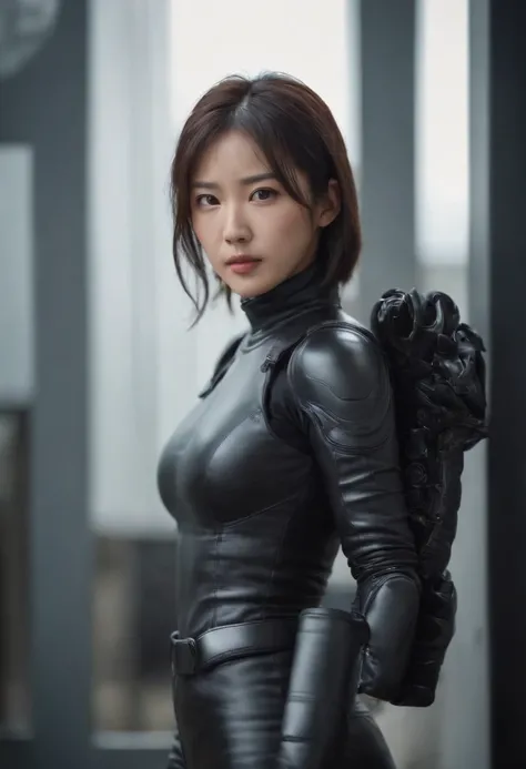 Gantz suit, gloves, boots, young Japanese woman