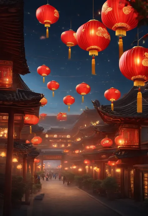 Mid-Autumn Festival、Moon、Huge mooncakes in the air、Star of the Sun、Urban commercial buildings、Concert、band、fire works、UAVs、environment friendly、tradit、celebrating、enviroment、Plaza、The bear goes to the moon、forest、Critters、lots of people、Bamboo lanterns、the...