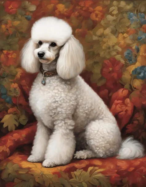 Certainly! Heres a description of a Miniature Poodle illustration in Naoki Saitos style:

"Behold a stunning work of art in Naoki Saitos signature style, featuring the charming and elegant Miniature Poodle. This exquisite illustration captures the essence ...