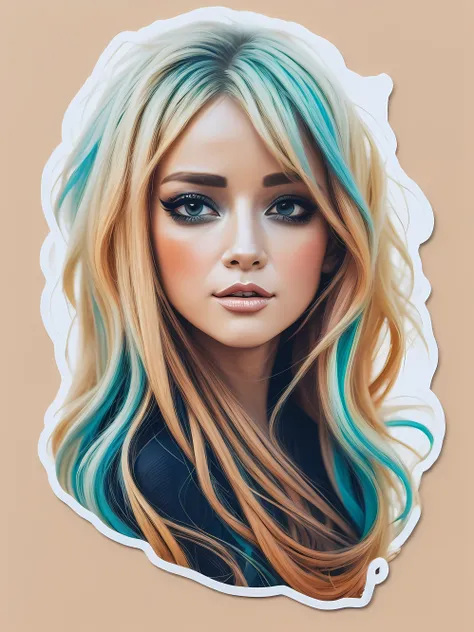 (((arte poligonais simplificadas))), showing abstract and modern aesthetic of a woman with beautiful blonde hair wearing a cold ...