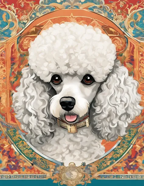 Certainly! Heres a description of a Miniature Poodle illustration in Naoki Saitos style:

"Behold a stunning work of art in Naoki Saitos signature style, featuring the charming and elegant Miniature Poodle. This exquisite illustration captures the essence ...