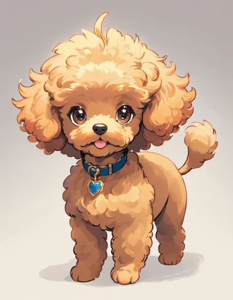 Behold a stunning work of art in Naoki Saitos signature style, featuring the charming and elegant Miniature Poodle. This exquisite illustration captures the essence of this beloved breed with a touch of grandeur and mystique.

Its brown fur is depicted wit...