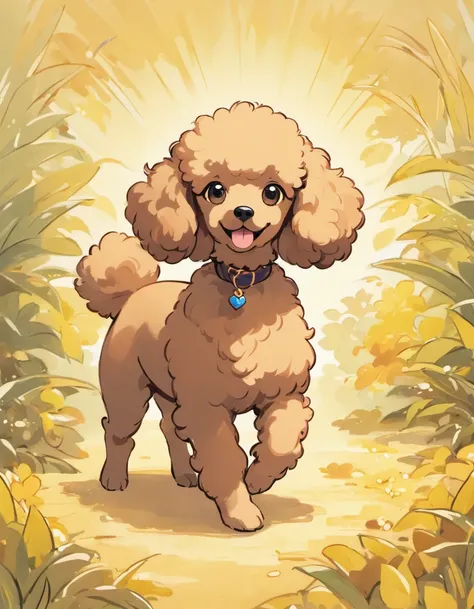 Behold a stunning work of art in Naoki Saitos signature style, featuring the charming and elegant Miniature Poodle. This exquisite illustration captures the essence of this beloved breed with a touch of grandeur and mystique.

Its brown fur is depicted wit...