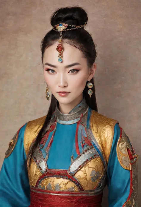 beautiful Mongolian woman in the 13th century