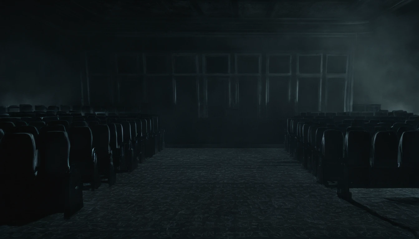 high qulity，High picture quality，Midnight Scene is an empty cinema，Terrifying darkness