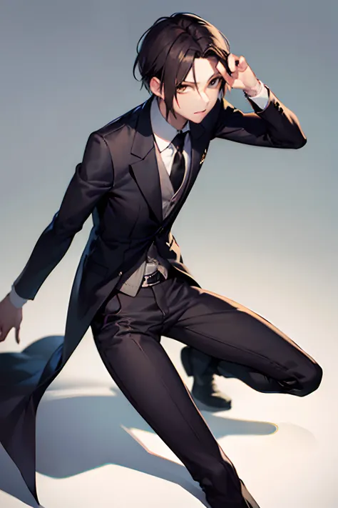 leviackerman(1zgame),1boy,solo, suit,pose,
portrait