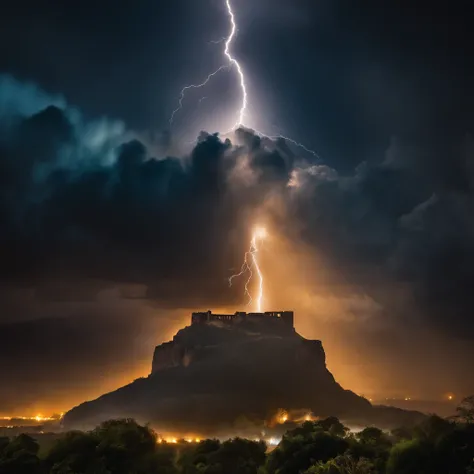 Zeus, Um pouco, obscuro,with lightning bolts,Tomar, descending from the sky , highes definition