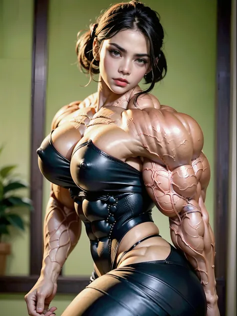 (8k, RAW photo, photorealistic:1.25), (naked:1.25), ((((1 girl)))), (1 super muscular tranny bodybuilder:1.25), (bulging veins:1.25), (cara delevingne:1.25), (extreme muscular exposure:1.25), (dressed in tight latex full body outfit:1.25), (super muscular ...