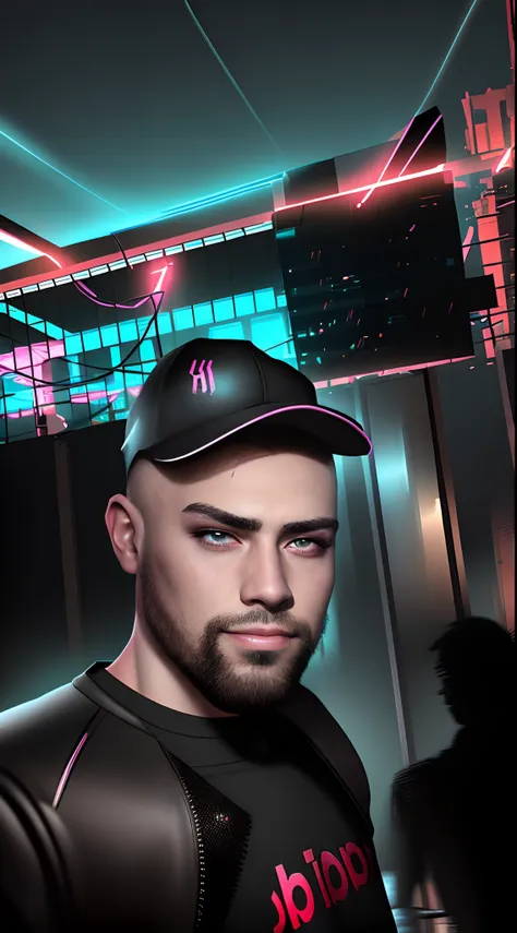 change background cyberpunk handsome boy, realistic face, 8k, ultra realistic,