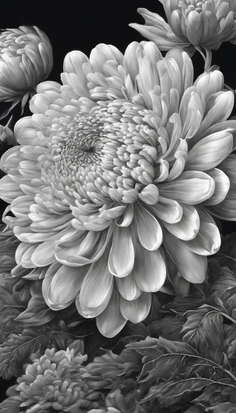 China-style，chrysanthemums，Moon Night，中景 the scene is，Full body like， highly detailed surreal vfx，China ink painting，oc rendered， - AR 16:9 --q 2 --s 1000