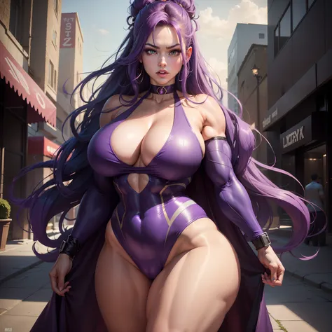 Dick sucking lips, Standing, (masterpiece), best quality, expressive eyes, perfect face, perfect face,(((masterpiece))), purple makeup, hyper bottom lip, shredded abs, hypermuscle,huge muscles, an extremely huge muscular body, muscular female, oversized ma...