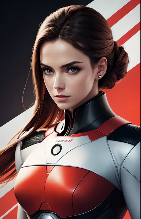 android woman retrato poster