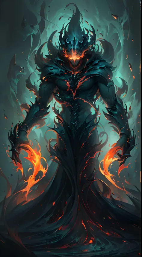 ((Best quality, 8K, Masterpiece: 1.4)),((Amazing detail: 1.3)),((illustration: 1.2)),((high resolution: 1.1)),Eldritch,flame elemental, fire demon, luminous fire elemental,Empty background,astral,Viscous liquid,Colorful, vapor, Dark style, Dark fantasy, Pe...