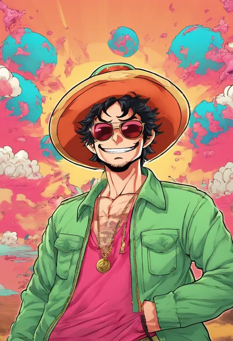 hyperrealistic), (illustration), (high resolution), (8K), (extremely detailed), (best illustration), Luffy, one piece, gear 5