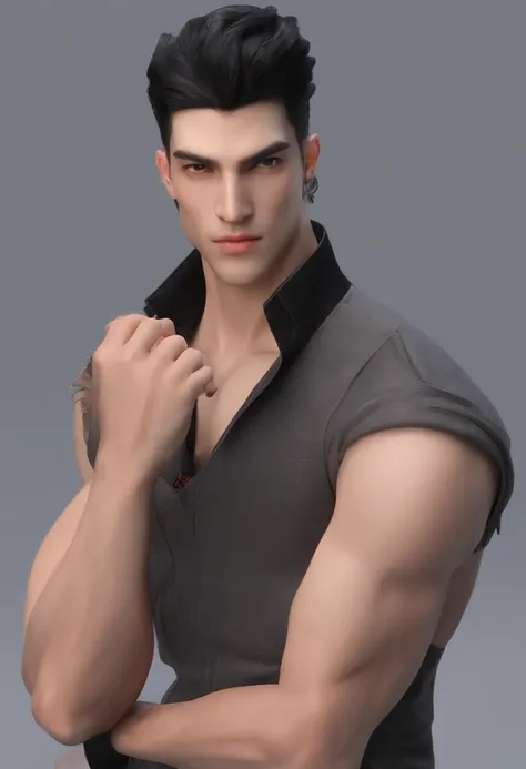 high quality photorealistic image of a man with black hair and red eyes wearing a choke, androgynous vampire, vampire of clan lasombra, male vampire, male vampire evil devious male, handsome male vampire, ((red)) baggy eyes, red eyes wearing goth makeup, b...