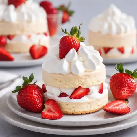 Strawberry Shortcake, ​masterpiece,top-quality,professional photograpy,detail portrayal,8K,the background is white