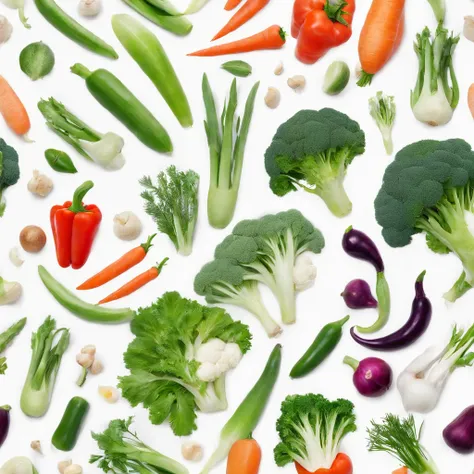 veggies, ​masterpiece,top-quality,professional photograpy,detail portrayal,8K,the background is white