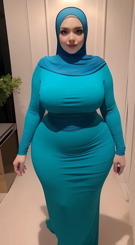 (NSFW,highres:1.2),1 girl,tokti,perfect body shape, slim waist, curvy hourglass figure, full body picture, skinny waist and thick hips,full body view,big boobs,wearing a hijab,wearing tight dress,beautiful detailed eyes,long eyelashes,natural makeup,soft s...