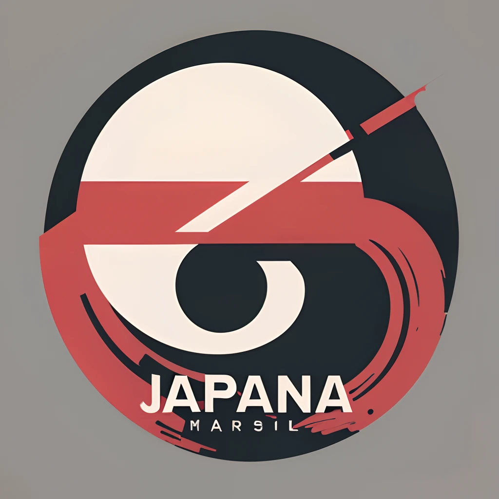 A minimalist Japan mountain pass logo in the style of Joan Miro, using white,black and red color.  5.2 --auto --s2