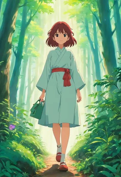 Dois rapazes, walk through the magical forest, rapaz de cabelo cinza, rapaz moreno de cabelo vermelho, walk through the magical forest, animais encantados cachoeira cintilante, 3d, anime, obra prima