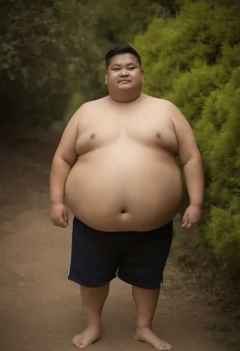 Hu Tao Gorda, brazos obesos, estomago obeso, piernas obesa, papada, gran pansa, Fat motionless, morbidly obese, mala salud, poor anatomy, gota, super gross proportions, grasa, lonjas, mal cuerpo, obesidad moribida