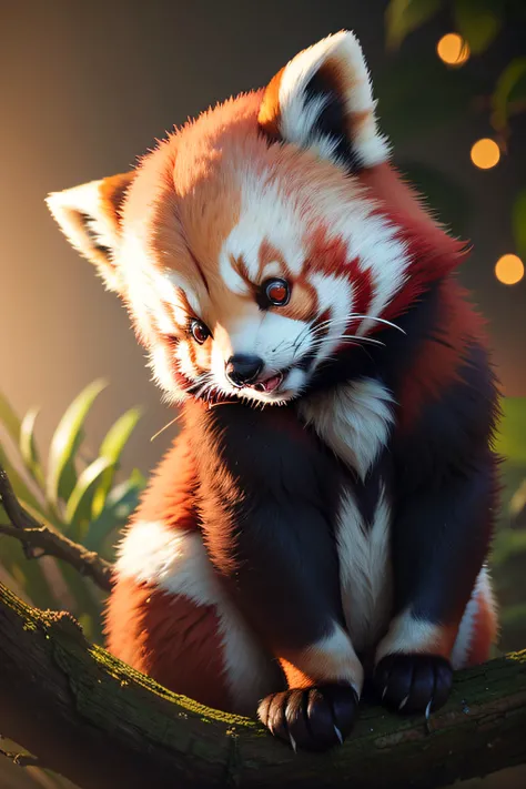 red panda, ultrarealistic, soft lighting, 8k