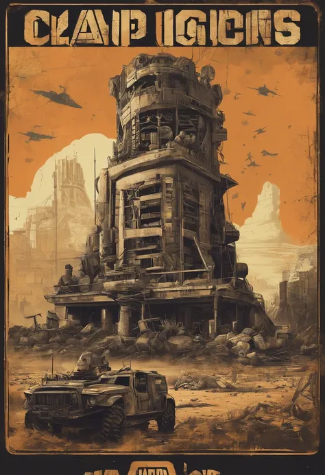 capa de livro, post apocalyptic, machines, survival, ruins