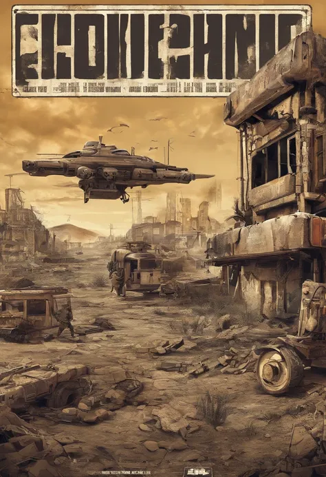 capa de HQ, Post apocalyptic, machines, survival, ruins