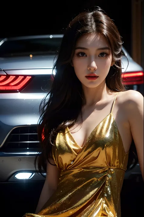 (Best quality,4K,8K,A high resolution,Masterpiece:1.2),Ultra-detailed,(Realistic,Photorealistic,photo-realistic:1.37),Car model,korean beautifull girl,mesmerizing looks,stunning features,Perfectly styled hair,Beautiful eyes with long eyelashes,Full and lus...