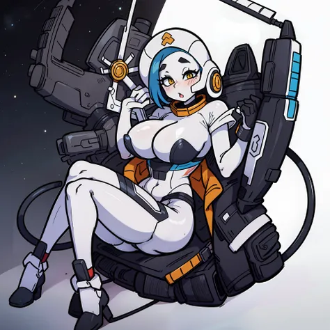 a reimagined space team in another world in their own dimension, large breasts, cute, amazing, sexy, very sexy but kawaii, toonish