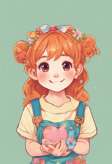 Super ultra happy cute little girl, with freckles and ginger hair, holding her cheeks