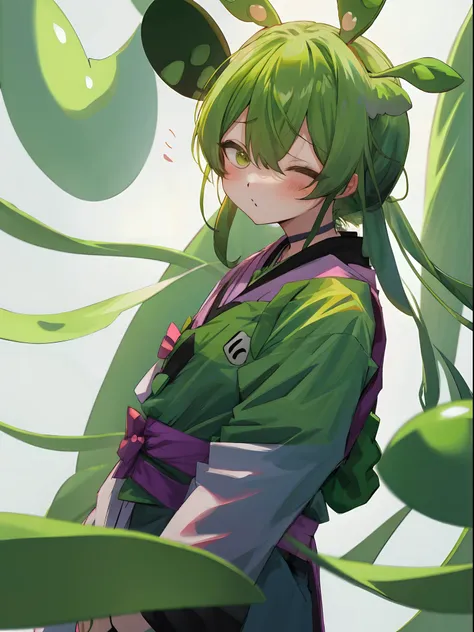 Zundamon, Green hair, Edamame ears