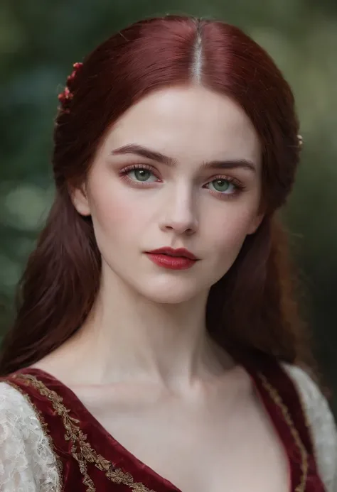 (((a deep reddish wound crosses her left cheek))) fair complexion, woman around 19 years old, natural white hair, distinctive green eyes, wearing kohl, slender and graceful, beautiful, candlelight in a medieval setting, ultra sharp focus, realistic shot, m...