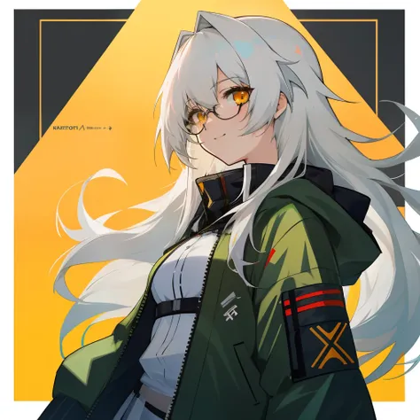 anime character with long white hair and yellow eyes, from girls frontline, girls frontline style, rogue anime girl, white haired, kantai collection style, white-haired, from arknights, girls frontline, fine details. girls frontline, cushart kenz, girls fr...