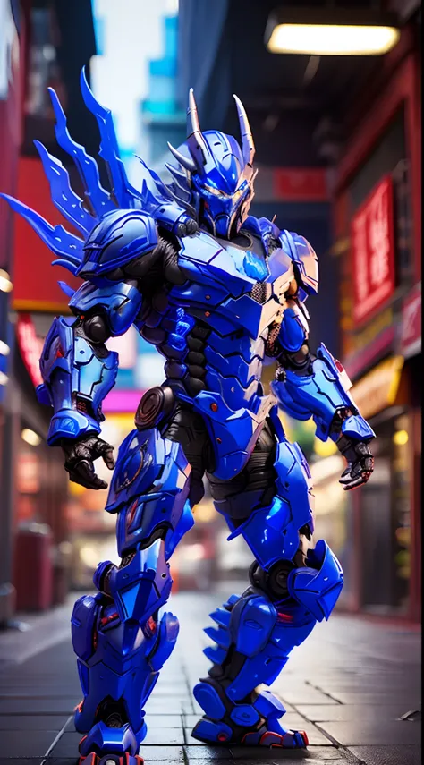 BLUE DRAGON, MECHANICAL ARMOR, TRANSPARANT, MUSCLE BODY