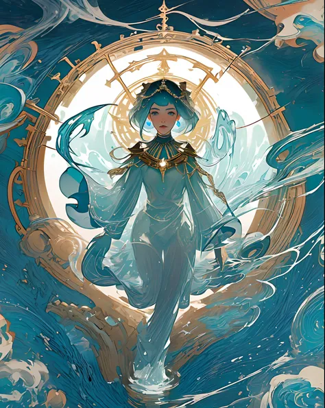 Luna Celeste, with her enchanting reminiscent of fluid water, holds the power to manipulate its currents, shape its forms, and heal with soothing properties. Her background, shrouded in mystery, hints at a lineage connected to quatic realms, making her a g...