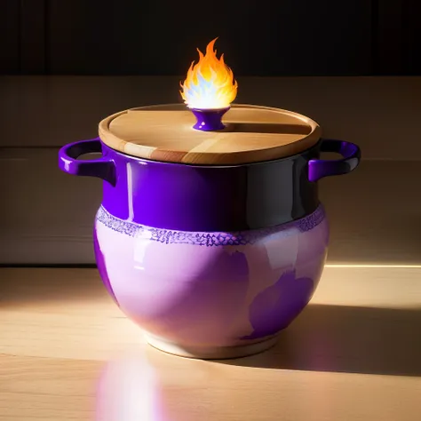 Cartoon pot with light purple or lilac