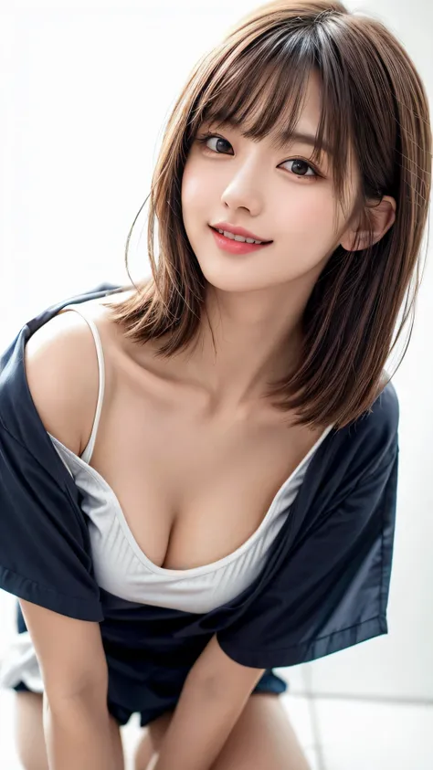 Pee (incontinence: 1.47), fashion trendy beautiful and attractive woman, gentle and attractive Chinese beautiful woman, Korean (kpop idol), delicate and sexy collarbone, attractive oval face, double eyelids, smart [peach] flower eyes, pink lips, small nose...