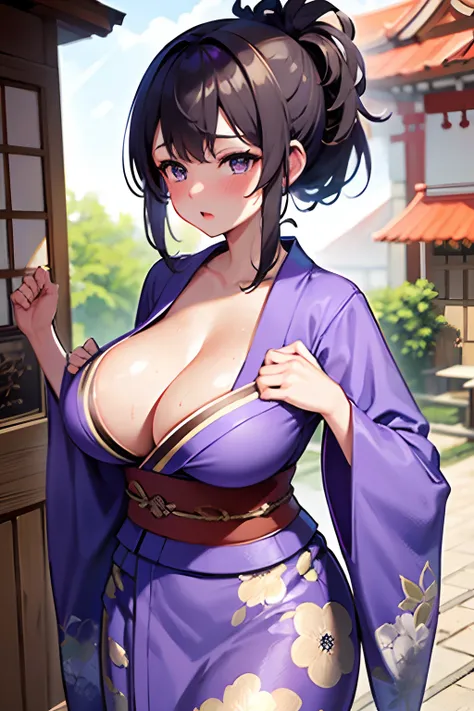 kimono, girl, with, shrines , Worship, autumnal, sweaty, tan, big boobs, tan skin, flustered, blush, plump, wearing kimono, summer festival, wearing kimono, black hair, ponytail, sfw, safe for work, cute, kawaii, long kimono, beutiful kimono, big boobs, sl...