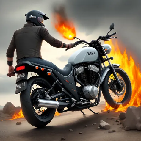 Bajaj Avenger with hell fire