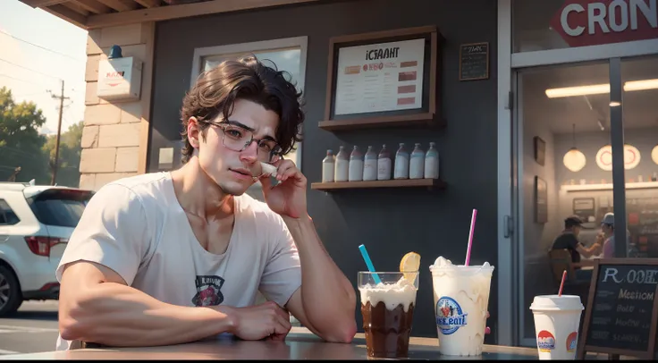 Every day, after a long day of work, Ethan would stop by the local ice cream shop to cool off.