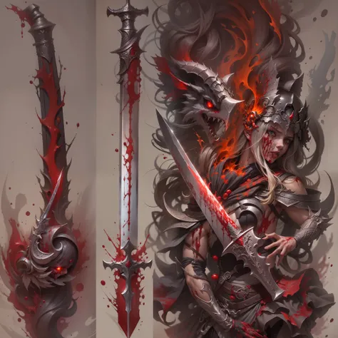 Blood-bathed sword