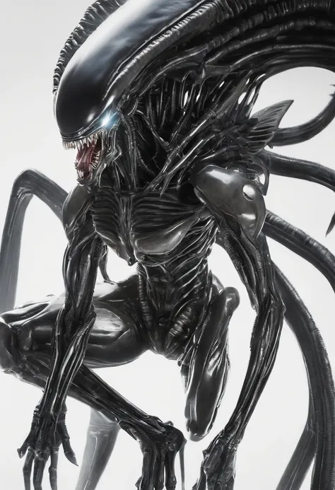 Xenomorph，slaughter，fully body pose，Sharp teeth，high - tech，Laser laser，Delicate picture