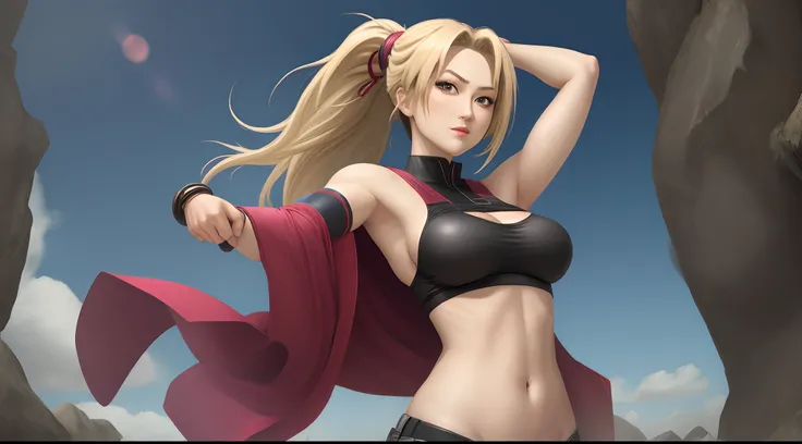 tsunade showing her armpit