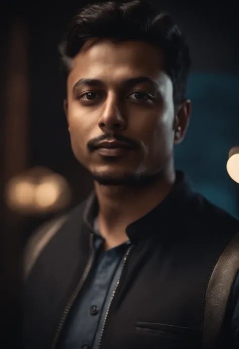 hyper realistic image of 20 years old Indian male looking like Elon Musk, portrait style, clear face