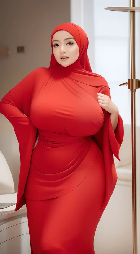 (NSFW,highres:1.2),mirafilzah,perfect body shape, slim waist, curvy hourglass figure, full body picture, skinny waist and thick hips,full body view,big boobs,wearing tight dress,beautiful detailed eyes,long eyelashes,natural makeup,soft smile,she has a jig...