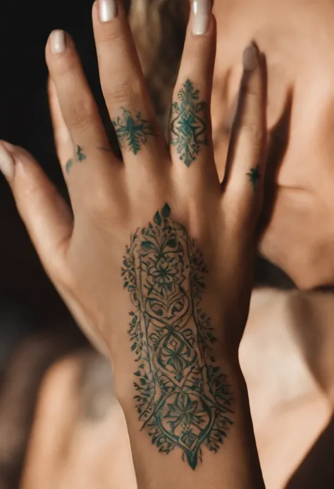 Add elven rune tattoos on your fingers to the image you just crafted.