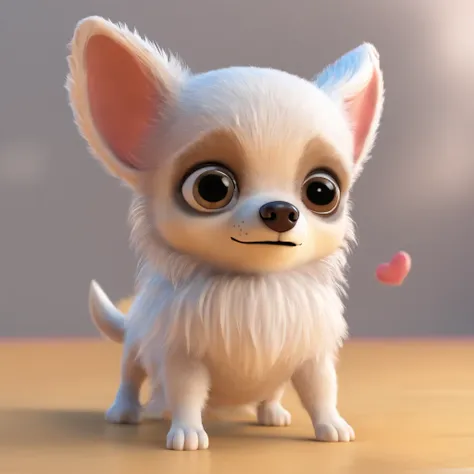 The cutest chihuahua ever, big eyes, super fluffy, adorable, sweet