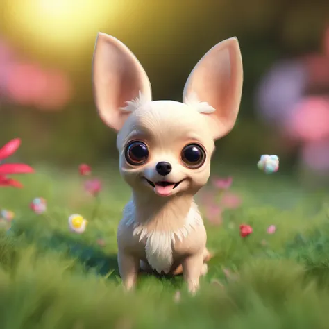 The cutest chihuahua ever, big eyes, super fluffy, adorable, sweet